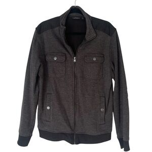 Marc Anthony Men’s Gray and Black Bomber Jacket Size Large